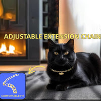 HKM-206995 Adjustable Metal Cat and Dog Necklace with Bell - Lightweight Aluminum Collar for Pets