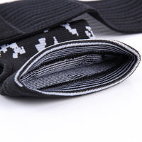 HKM-607635 Black Knitted Compression Palm for Sports and Activities, Made of 70% Nylon and 30% Spandex, One Size Fits Most