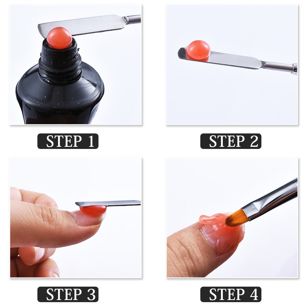 HKM-115539 Multi-Functional Double-Headed Nail Pen for Extension, Embossing, and Glue Application