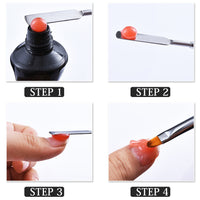 HKM-115539 Multi-Functional Double-Headed Nail Pen for Extension, Embossing, and Glue Application