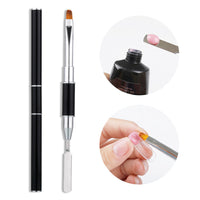HKM-115539 Multi-Functional Double-Headed Nail Pen for Extension, Embossing, and Glue Application