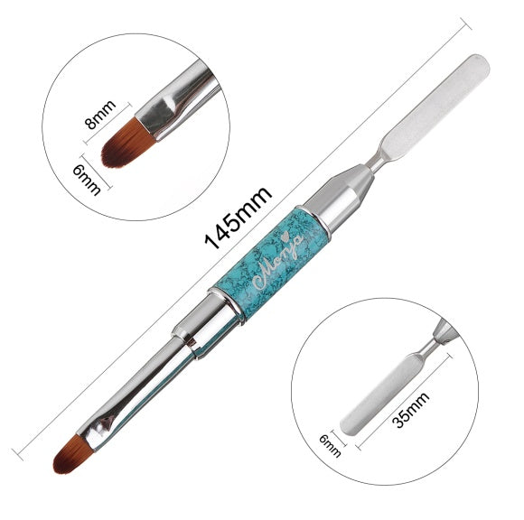 HKM-115539 Multi-Functional Double-Headed Nail Pen for Extension, Embossing, and Glue Application