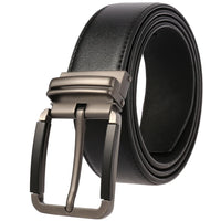 HKM-474067 Genuine Leather Casual Pin Buckle Belt for Men - Model LY35-3946-3