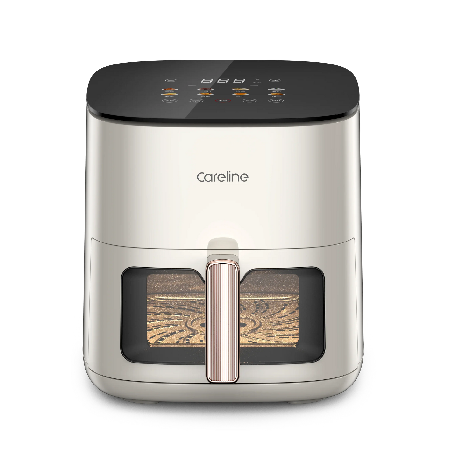 KTX-532563 Modern Square Air Fryer with Stainless Steel Heating Plate and LCD Display, Available in 3L, 5L, and 7L Sizes