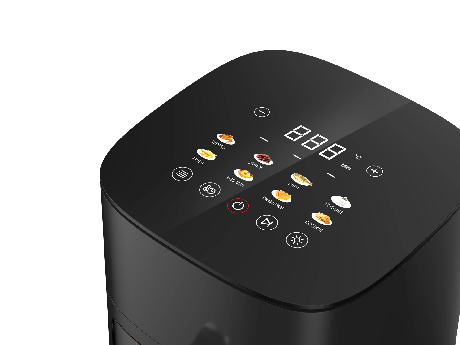 KTX-532563 Modern Square Air Fryer with Stainless Steel Heating Plate and LCD Display, Available in 3L, 5L, and 7L Sizes