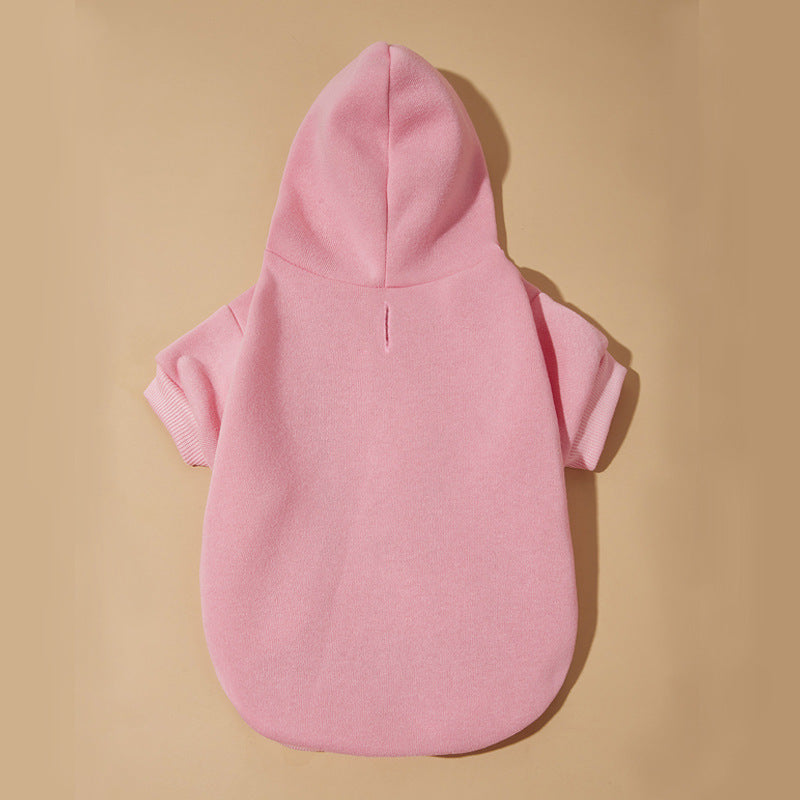 HKM-614547 Multicolor Warm Pet Hooded Sweater - Padded Casual Dog Coat for Cold Weather