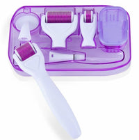 HKM-558419 6-in-1 Derma Roller Microneedling Set for Facial Skin Care with Multiple Needle Sizes and Accessories