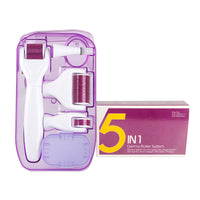 HKM-558419 6-in-1 Derma Roller Microneedling Set for Facial Skin Care with Multiple Needle Sizes and Accessories