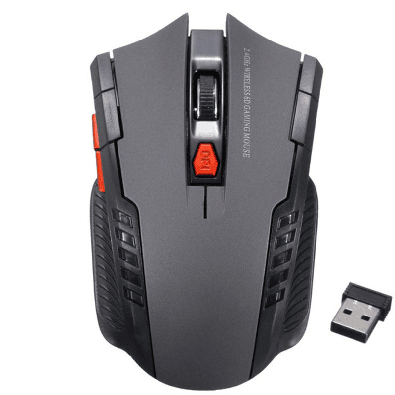 KTX-076755 Wireless Optical Gaming Mouse with Adjustable DPI and Ergonomic Design - 2.4GHz Connection, 6 Buttons, 4-Way Wheel, Multiple Colors Available