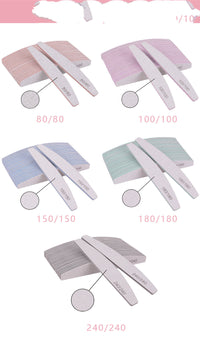HKM-245459 Dual-Sided Nail Tools for Polishing and Repairing - Various Grit Options Available