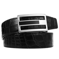 HKM-702291 Men's Genuine Leather Belt with Durable Stainless Steel Buckle, Model LY36-61430-8
