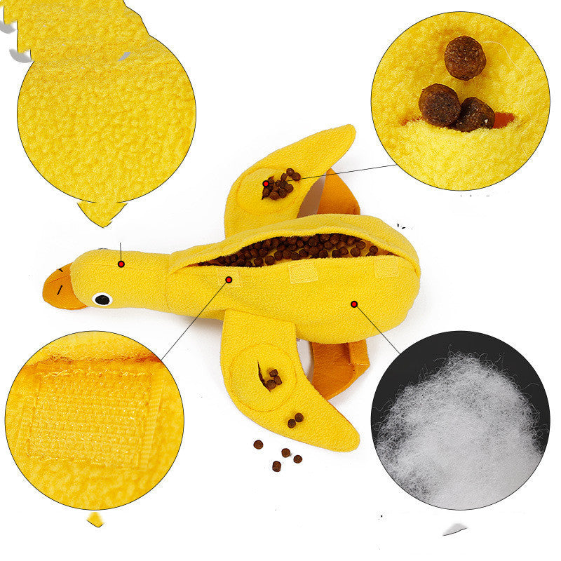 HKM-418387 Plush Sounding Dog Toy - Durable Polar Fleece with Cotton Filling, 36x34cm, Yellow