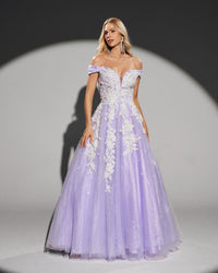 HKM-731603 Elegant Purple Evening Dress for Women - Model EZ25203