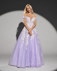 HKM-731603 Elegant Purple Evening Dress for Women - Model EZ25203