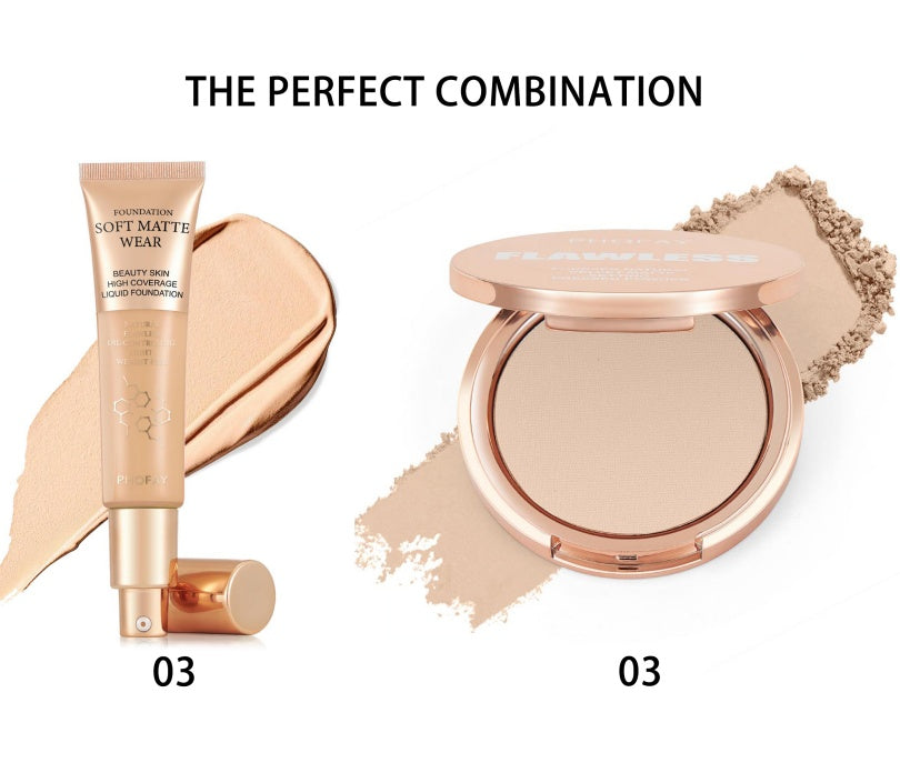 KTX-007763 Matte Setting Pressed Powder for Flawless Finish - 8g