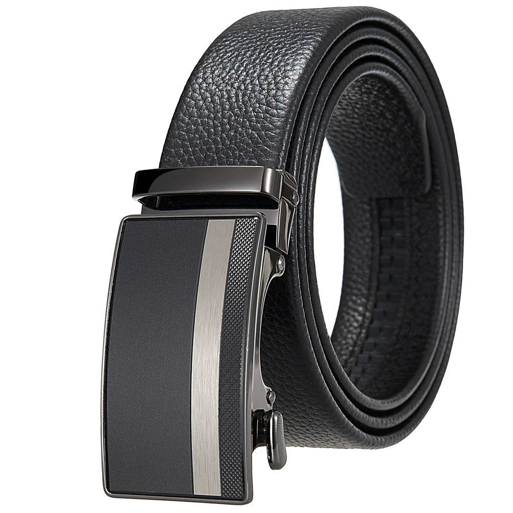 HKM-651411 Men's Automatic Buckle Belt - Model LY36-25630-5, Fashionable and Durable Design