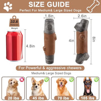 HKM-663251 Durable Indestructible Dog Toy for Aggressive Chewers | Bacon Flavor | Suitable for Large Breeds