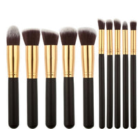 HKM-873555 Portable 10-Piece Makeup Brush Set for Beauty Enthusiasts