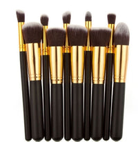 HKM-873555 Portable 10-Piece Makeup Brush Set for Beauty Enthusiasts