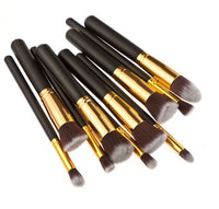 HKM-873555 Portable 10-Piece Makeup Brush Set for Beauty Enthusiasts
