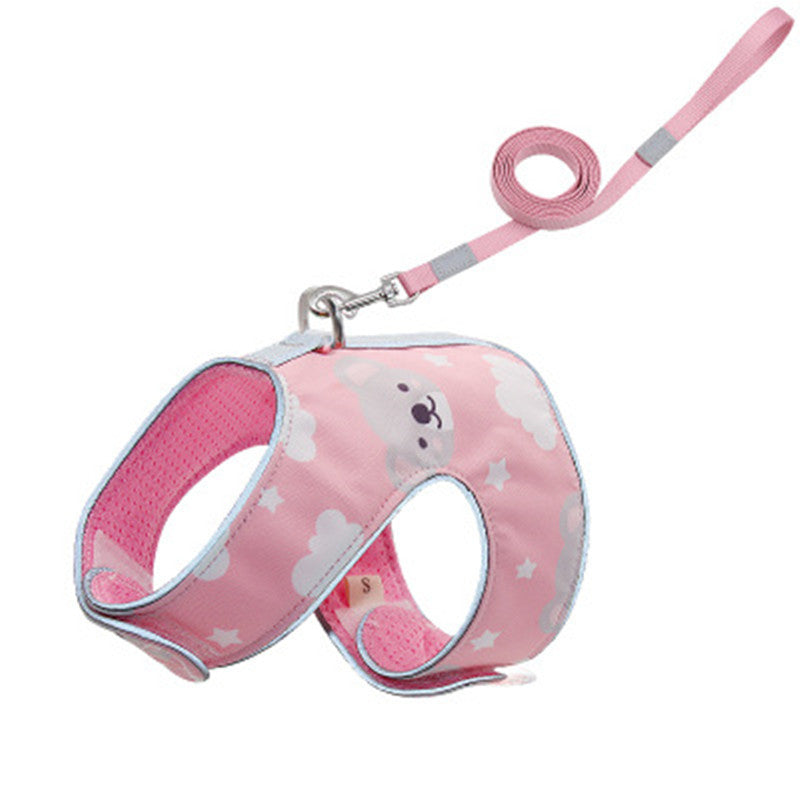 HKM-452819 Reflective Cat Walking Rope with Polyester Chest Strap