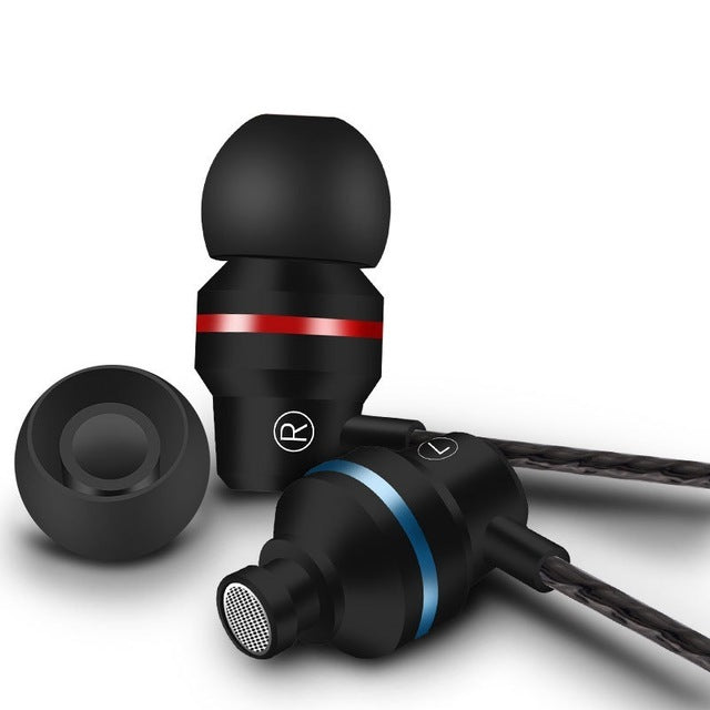 KTX-769747 Wired In-Ear Headphones with Microphone and 3.5mm Connector, Silicone Earplugs, 1.2m Cable