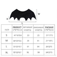 HKM-672851 Bat Wings Costume for Cats and Small Dogs - Black Felt Accessory with Adjustable Velcro Straps