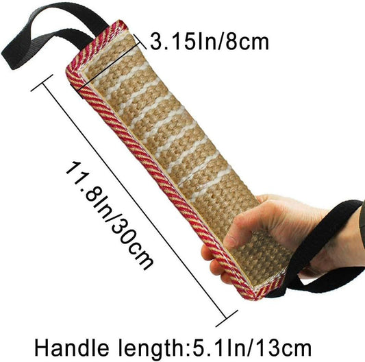 HKM-252243 Jute Dog Tug Toy for Interactive Play and Training - Ideal for Small and Medium Dogs