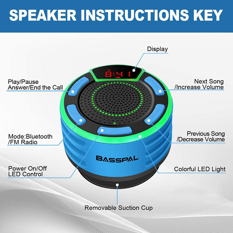 KTX-873811 Portable Bluetooth Audio Speaker - 8W Power, 730mAh Battery, 8-Hour Playback, USB Interface, Bluetooth 5.0