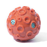 HKM-349395 Durable Squeaky Dog Toy Ball for Aggressive Chewers - Interactive Rubber Chew Toy with Teeth Cleaning Design for Small to Large Dogs