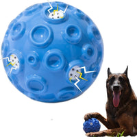 HKM-349395 Durable Squeaky Dog Toy Ball for Aggressive Chewers - Interactive Rubber Chew Toy with Teeth Cleaning Design for Small to Large Dogs
