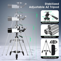 HKM-040659 Multi-Coated Refracting Telescope with Wireless Remote for Children and Beginners