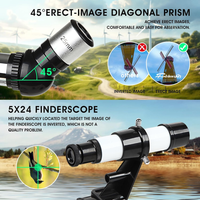 HKM-040659 Multi-Coated Refracting Telescope with Wireless Remote for Children and Beginners