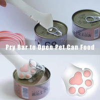 HKM-331987 Pink Cat Food Can Lid and Spoon Set for Convenient Wet Food Storage