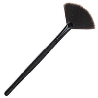 HKM-166163 Small Fan-Shaped Makeup Brush with Wooden Handle and Artificial Fiber Bristles