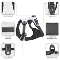 HKM-679891 Durable Oxford Cloth Pet Leash Vest for Active Dogs - Adjustable, Reflective, Breathable Design
