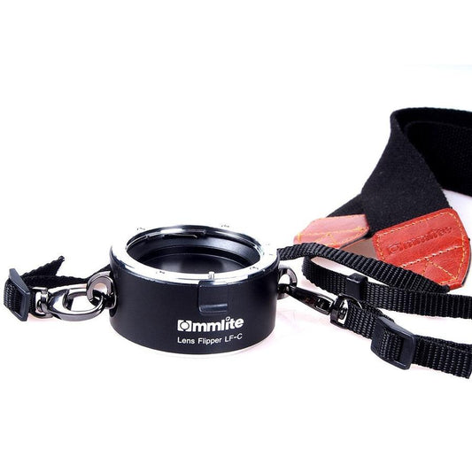 KTX-954899 Camera Lens Flipper for Nikon E-Mount – Dual Lens Holder with Durable Aluminum Alloy, Comfortable Cotton Strap