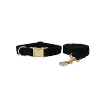 HKM-941715 Velvet Dog Collar with Adjustable Traction Rope and Bow Tie