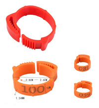 HKM-006099 Chicken Foot Identification Ring with Stitch Marker - Suitable for Chickens, Geese, and Ducks, Randomized Numbers