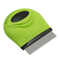 HKM-067539 Travel-Ready Handheld Flea and Tick Comb for Dogs and Cats with Stainless Steel Fine Tooth Design