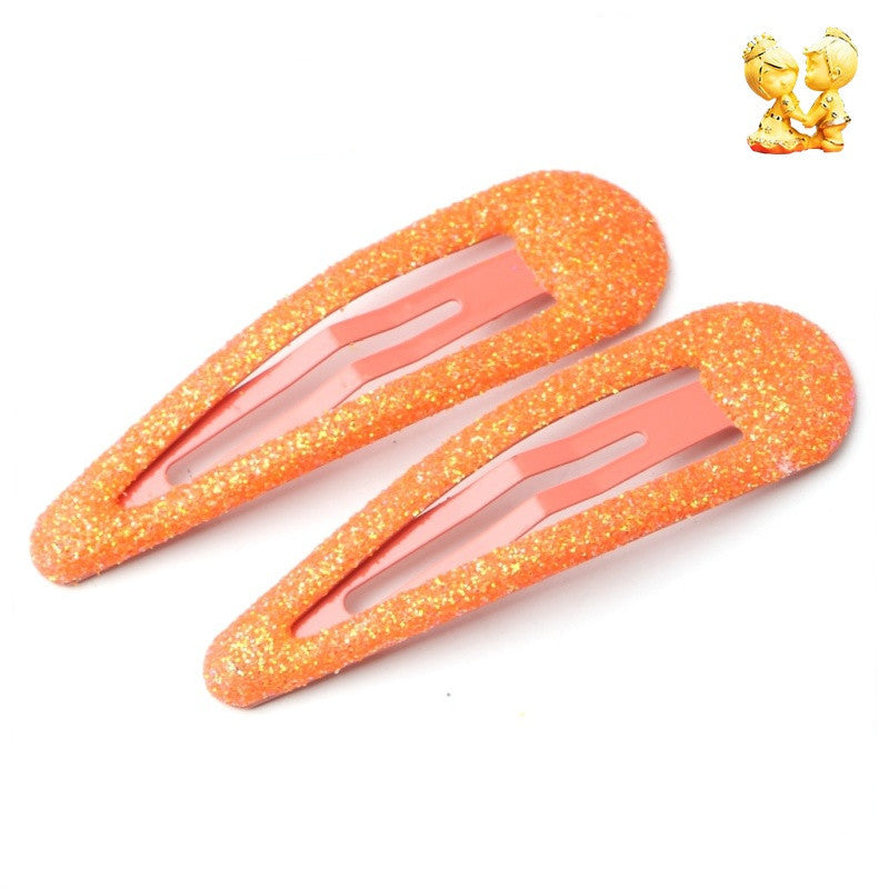 HKM-195987 Korean Sequined Hairpin Headdress for Women - Colorful Dripping Clip 4.8CM