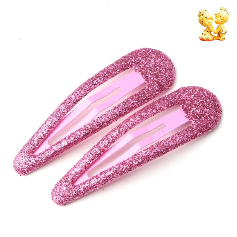 HKM-195987 Korean Sequined Hairpin Headdress for Women - Colorful Dripping Clip 4.8CM