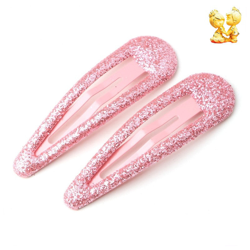 HKM-195987 Korean Sequined Hairpin Headdress for Women - Colorful Dripping Clip 4.8CM
