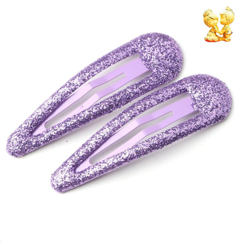 HKM-195987 Korean Sequined Hairpin Headdress for Women - Colorful Dripping Clip 4.8CM