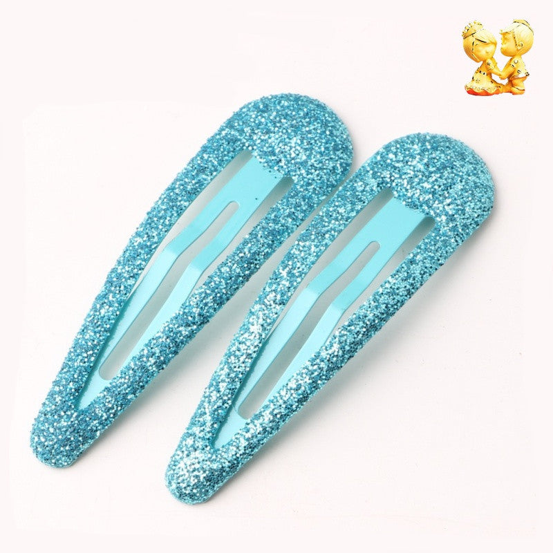 HKM-195987 Korean Sequined Hairpin Headdress for Women - Colorful Dripping Clip 4.8CM