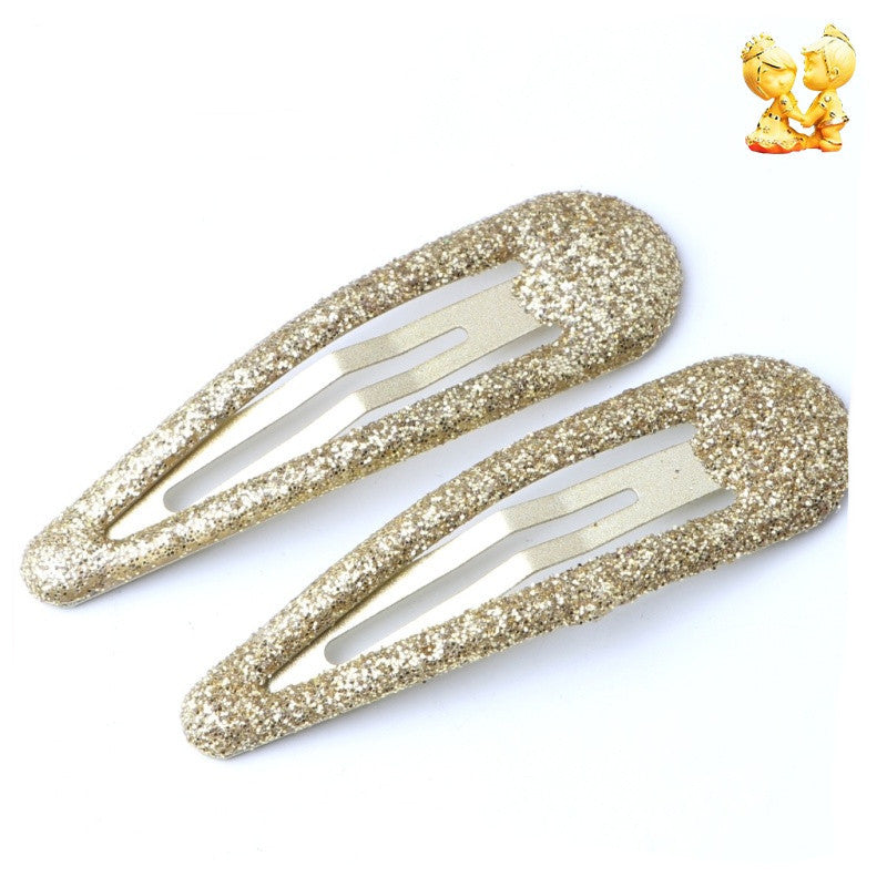 HKM-195987 Korean Sequined Hairpin Headdress for Women - Colorful Dripping Clip 4.8CM