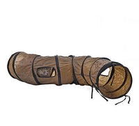 HKM-166291 Collapsible Nylon Cat Play Tunnel with Two Openings - 25 cm Diameter, 120 cm Length