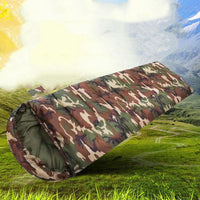 HKM-381843 Camouflage Emergency Sleeping Bag for Camping and Outdoor Use