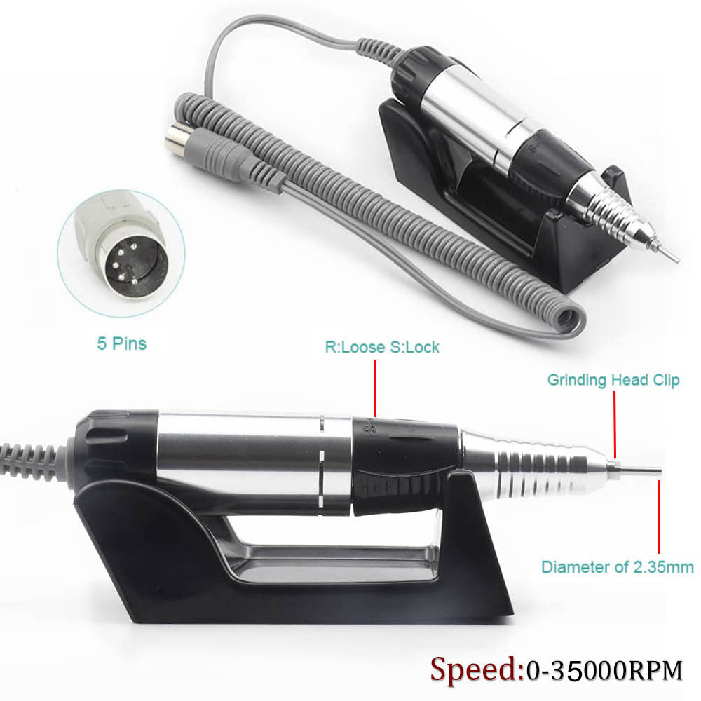 HKM-484051 Nail 202 Sander with Foot Switch and Six Grinding Heads - Versatile Electric Nail Polisher in Multiple Colors