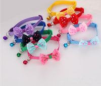 HKM-807187 Adjustable Pet Bow Tie Collar with Bell for Small to Medium Dogs